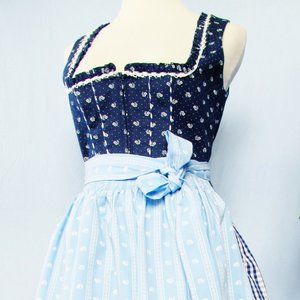 Vintage Trachten Dirndl Dress with Apron